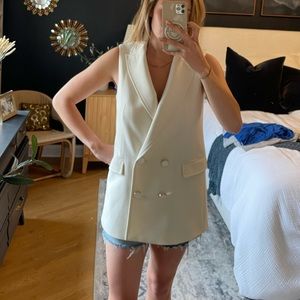 Zara cream vest